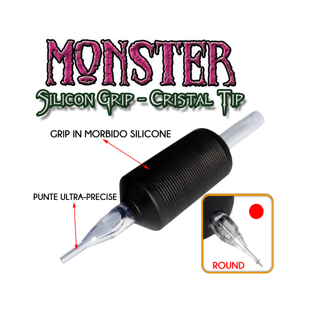 	TUBI MONOUSO MONSTER 14 ROUND LINER/SHADER 0.25 MM CONF 25 PZ