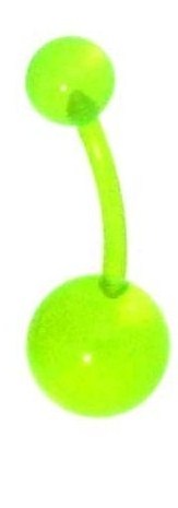 Piercing Bananabell  1.6 x 10 mm  sfere da 5/8 mm Colore Giallo  Fluò